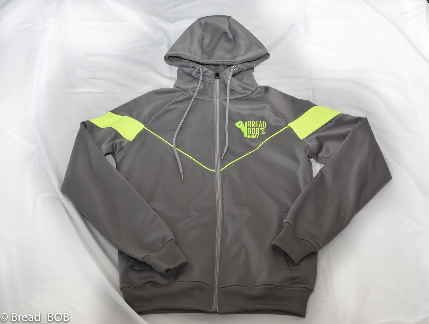 Grey & lime green BBA Hoodie