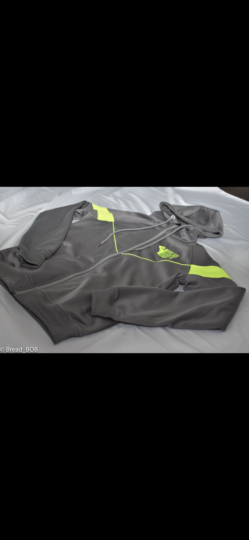 Grey & lime green BBA Hoodie