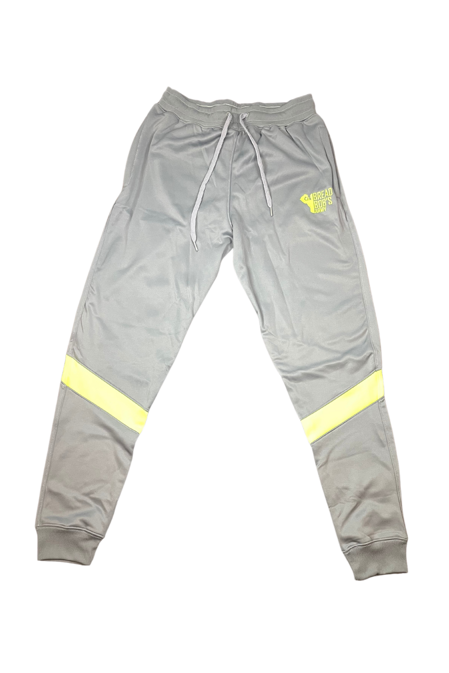 Grey and lime green BBA Joggers