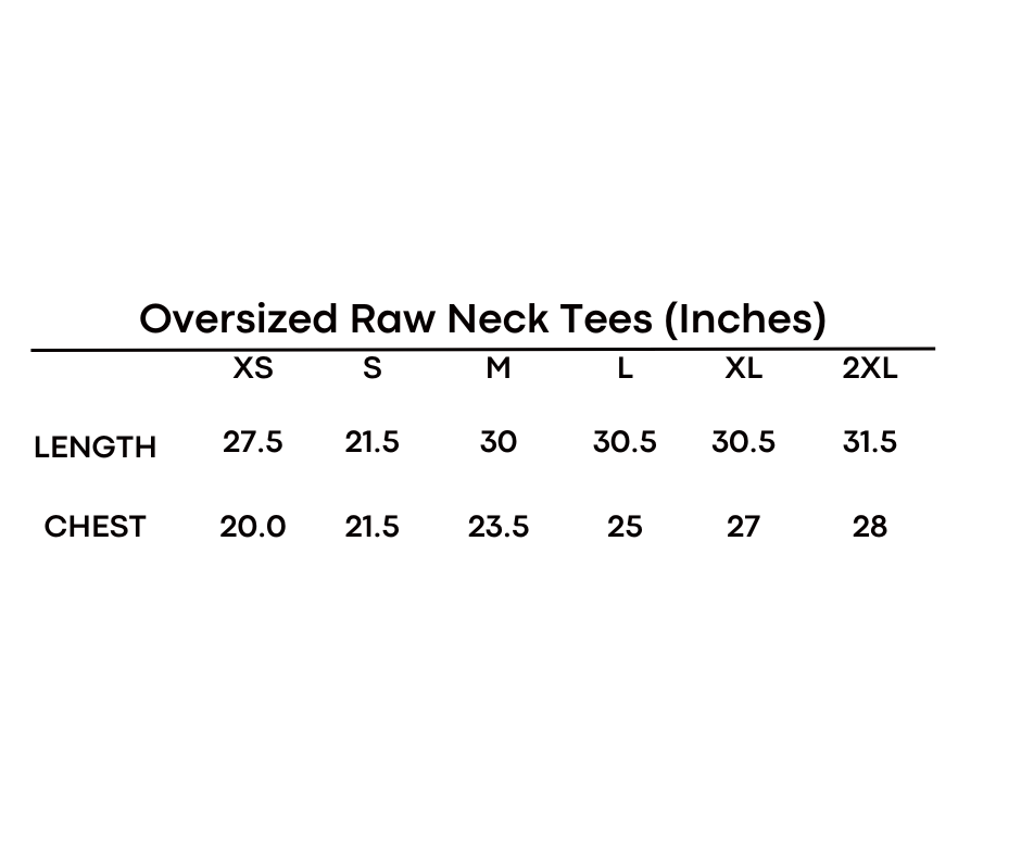 Oversized Raw neck tee’s (BUNDLE)