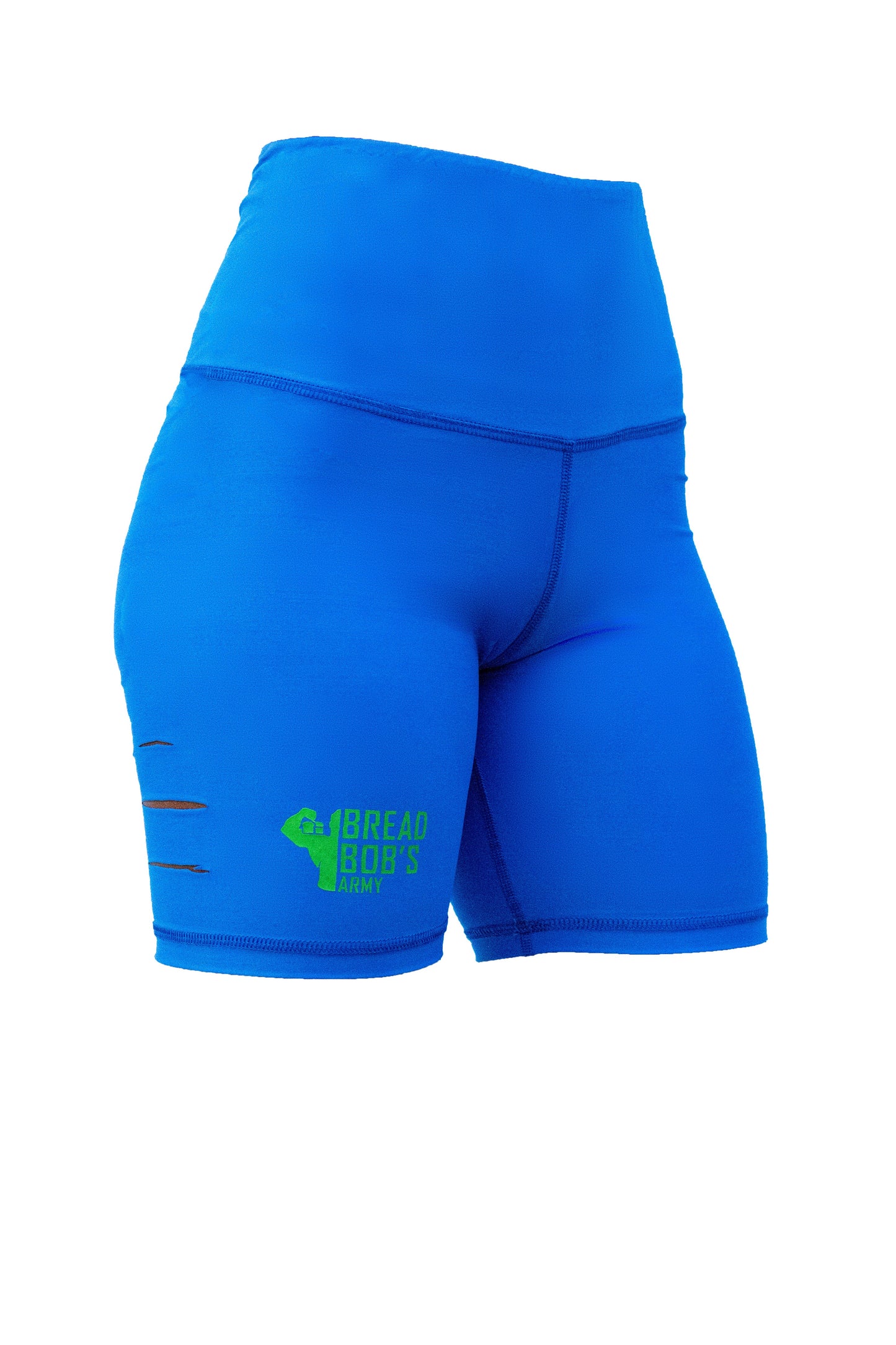 Blue and lime green biker Shorts